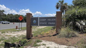 Entrance to Camp Helen State Park in Inlet Beach, Florida